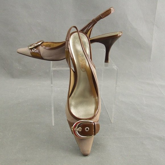 Circa Joan & David Women Open Back Shoes 8M Leather Sole - Picture 2 of 9